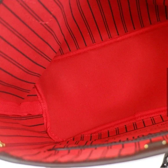 Authentic Louis Vuitton NEW Neverfull PM damier ebene red cherry lining 🍒 - Picture 10 of 12